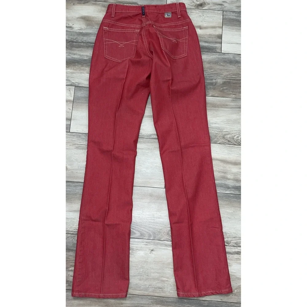VINTAGE Cruel Girl Boot Cut‎ Jeans Stretch Size 1 X-Long Red